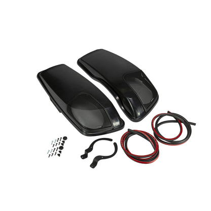 Kicker 46HDBL Bag Lids, Pair, Compatible with 2014-Up Harley Davidson
