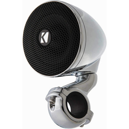 Kicker 47PSM34 PSM 3" Powersports Weather Proof Enclosed Mini System; Chrome