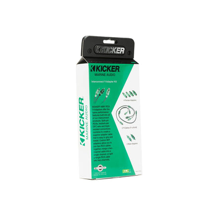 Kicker 47KMIY Marine Series Y-Adapter Interconnect, RCA Male with Female Adapter