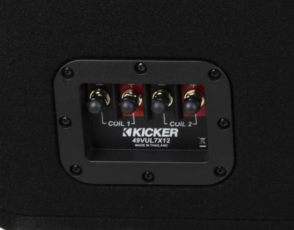 Kicker 49VUL7X12 Unloaded Subwoofer Enclosure for Single 12" Square Subwoofer