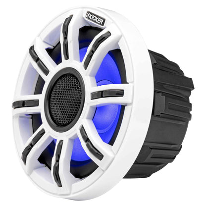 Kicker 51MSC654 - MSC 6.5-Inch Premium Marine 4-Ohm LED Coaxial System, Pair