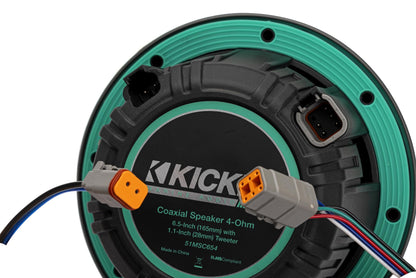 Kicker 51MSC654 - MSC 6.5-Inch Premium Marine 4-Ohm LED Coaxial System, Pair