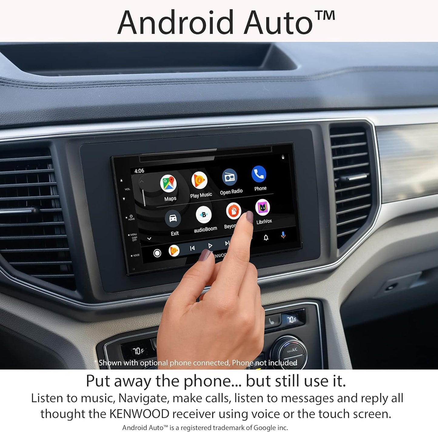 Kenwood DDX57S 6.8" DVD Car Stereo- Apple CarPlay, Android Auto + CMOS-240U Backup Camera