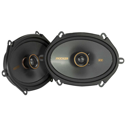 Kicker 51KSC6804 Coaxial Speaker System, 2-Way Design, Pair, 6" x 8", Pair