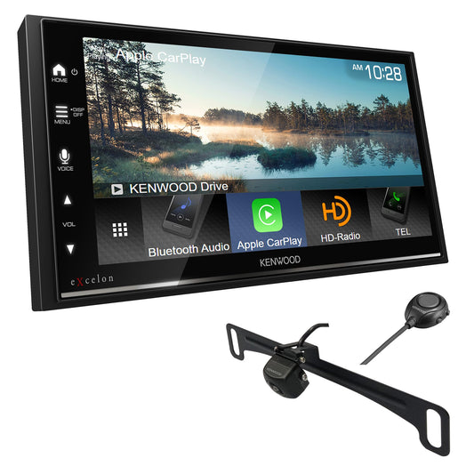 Kenwood DMX709S 6.95" Touchscreen Car Stereo- Apple CarPlay, Android Auto + CMOS-320LP Backup Camera