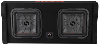 Kicker L7T 49DL7TDF122 Dual 12" Down-Firing Loaded Enclosure, 1200W RMS, 2Ω
