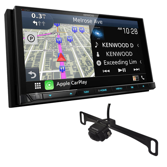 Kenwood DNX997XR 6.8" Apple CarPlay Android Auto GPS Car Stereo + CMOS-740HDLP Backup Camera