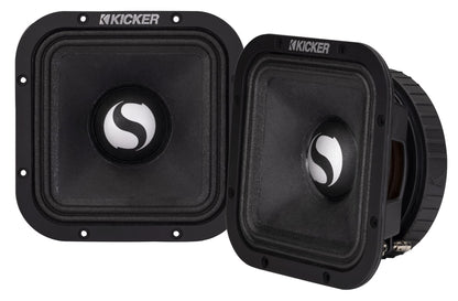 Kicker 49ST9MR8 9" Street Series Square Mid-Bass, Pair, 8 Ohm, Pair