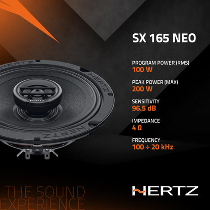 Hertz SPL Show Series SX 165 NEO 6.5" Two-Way SPL Coaxial Speakers (Pair)