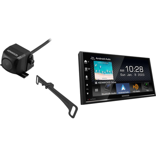 Kenwood eXcelon DMX709S 6.95" Touchscreen Car Stereo – Apple CarPlay, Android Auto + CMOS-230LP Backup Camera