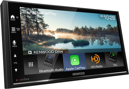 Kenwood eXcelon DMX709S 6.95" Touchscreen Car Stereo – Apple CarPlay, Android Auto + SXV300V1 SiriusXM Tuner