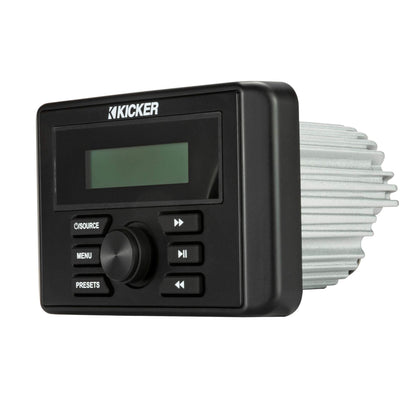 Kicker 46KMC3 Marine Weather-Resistant Gauge-Style Media Center with Bluetooth