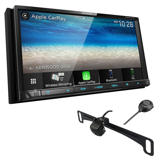 Kenwood DDX9707S 6.95" DVD Car Stereo- Wireless Apple CarPlay, Android Auto + CMOS-320LP Backup Camera