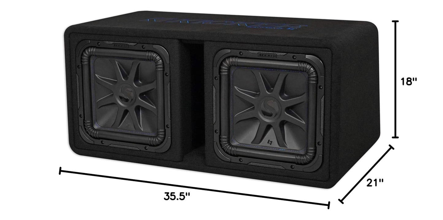 Kicker DL7S122 Dual L7S 12" Subwoofers in Vented Enclosure 2-Ohm