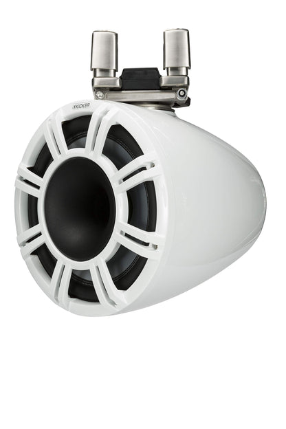 Kicker KMTC114 (44KMTC114W) 11" Marine Tower LED Speakers, White