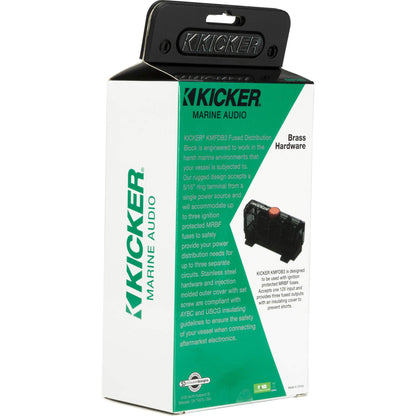 Kicker 47KMFDB3 ABYC Compliant Fuse Holder and Distribution Block