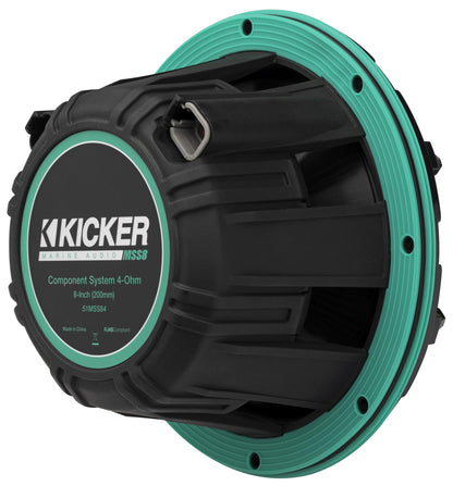 Kicker 51MSS84 - MSS 8-Inch Premium Marine 4-Ohm LED Component System, Pair