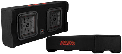 Kicker L7T 49DL7TDF122 Dual 12" Down-Firing Loaded Enclosure, 1200W RMS, 2Ω