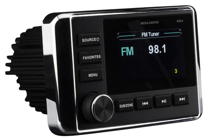 Kicker 51KMC4 Marine Weather-Resistant Gauge-Style Media Center with Bluetooth