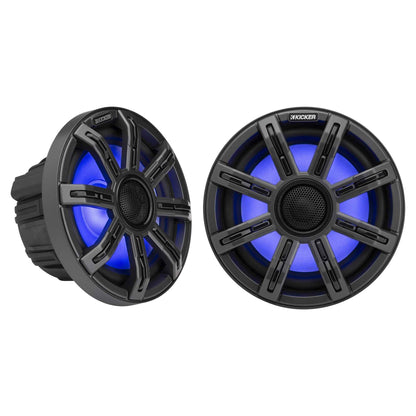 Kicker 51MSC84 - MSC 8-Inch Premium Marine 4-Ohm LED Coaxial System, Pair
