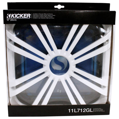 Kicker 12-inch (30cm) Square Subwoofer Grille for 11S12L7 LED White