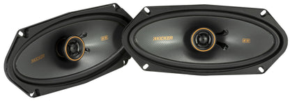 Kicker 51KSC41004 Coaxial Speaker System, 2-Way Design, Pair, 4" x 10"