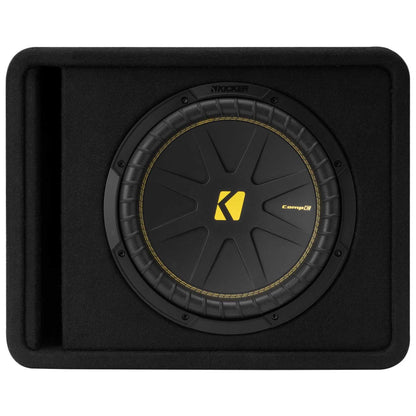 Kicker 50VCWC124 CompC 12-inch Subwoofer in Vented Enclosure, 4-Ohm