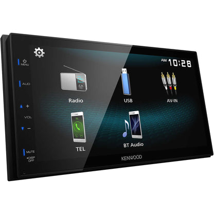 Kenwood DMX129BT 6.8" Touchscreen Bluetooth Car Stereo with AM/FM + CMOS-230LP Backup Camera Bundle