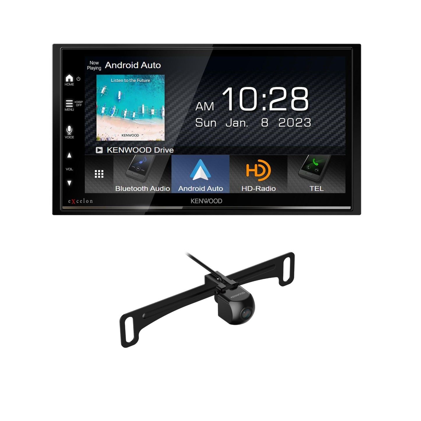 Kenwood DMX709S 6.95" Touchscreen Car Stereo- Apple CarPlay, Android Auto + CMOS-240U Backup Camera