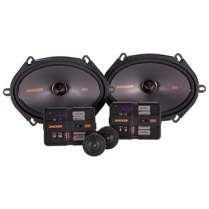 Kicker 51KSS6804 Component Speaker System, 2-Way Design, Two - 6" x 8" Woofers