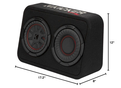 Kicker 48TCWRT672 CompRT 6.75" Subwoofer in Thin Profile Enclosure, 2 Ohm