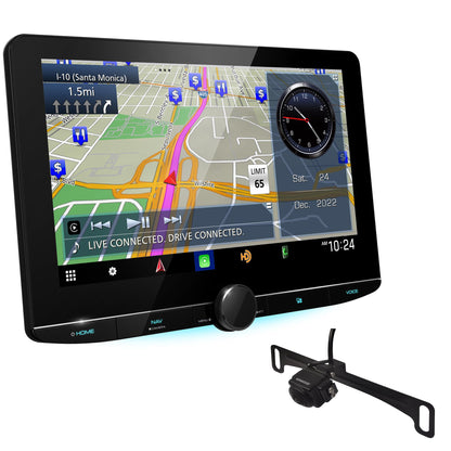 Kenwood eXcelon DNR1007XR 10.1" Wireless Apple CarPlay Android Auto Car Stereo + CMOS-740HDLP Backup Camera