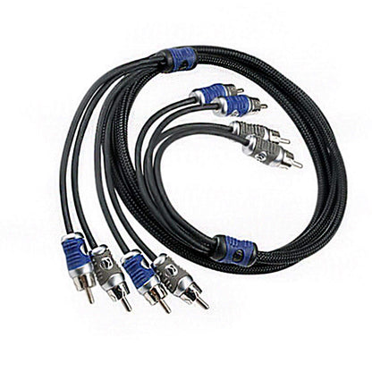 Kicker 46QI46 Q-Series 4-Channel RCA Interconnects, 6.0 Meter