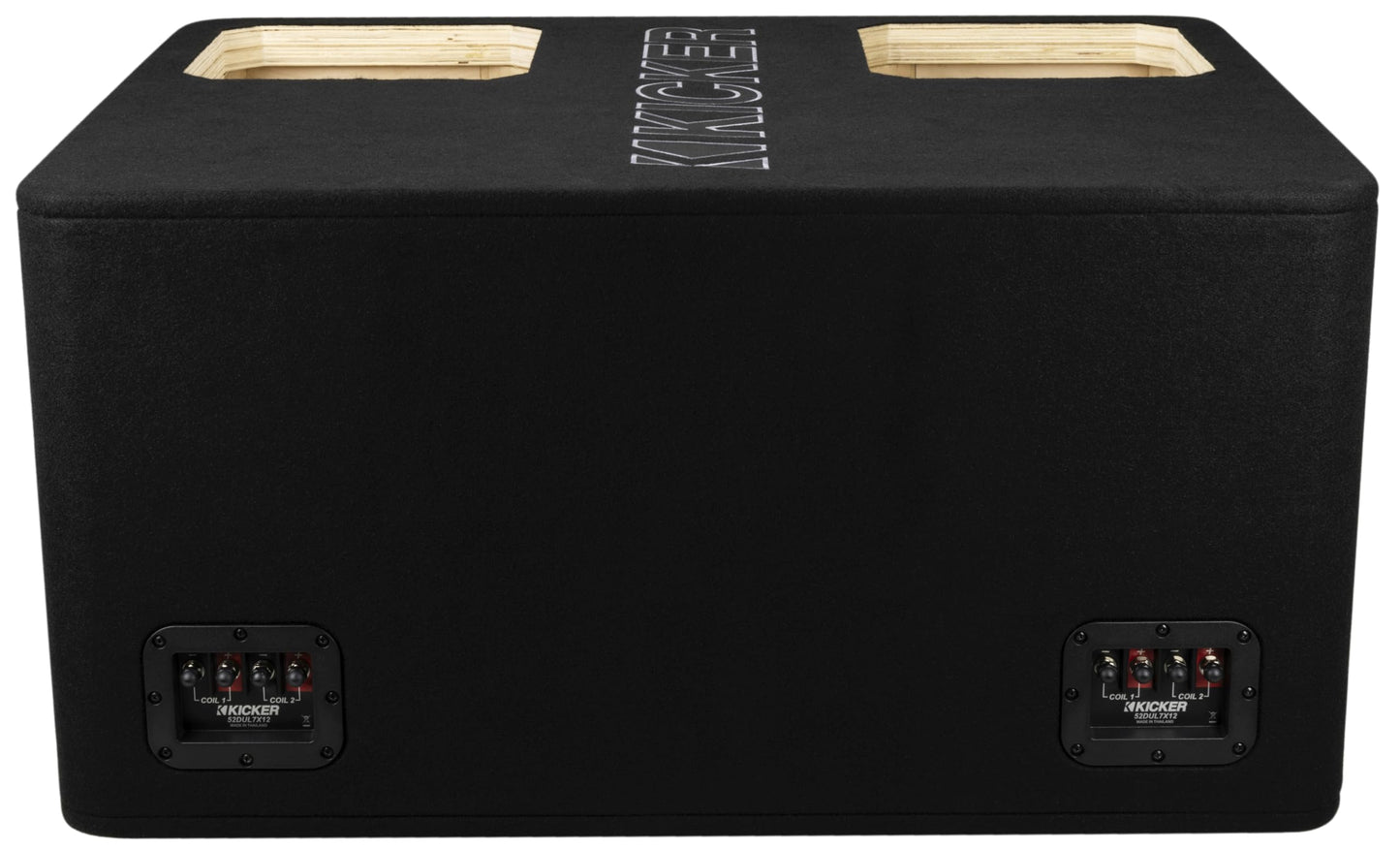 Kicker 49DUL7X12 Unloaded Subwoofer Enclosure for Dual 12" Square Subwoofer