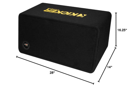 Kicker 50DCWC102 Dual CompC 10-inch Subwoofers in Vented Enclosure, 2-Ohm