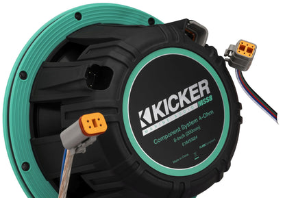 Kicker 51MSS84 - MSS 8-Inch Premium Marine 4-Ohm LED Component System, Pair