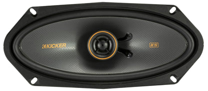 Kicker 51KSC41004 Coaxial Speaker System, 2-Way Design, Pair, 4" x 10"