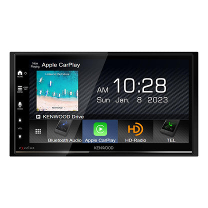 Kenwood eXcelon DMX709S 6.95" Touchscreen Car Stereo – Apple CarPlay, Android Auto + CMOS-230LP Backup Camera