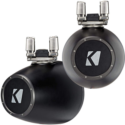 Kicker KMTC114 11" Horn-Loaded Wake Tower Speaker System in Black, Pair, 4 Ohm
