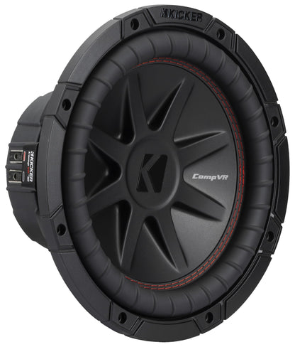 Kicker 52CVR102 CompVR 10-Inch (25cm) Subwoofer, 2-Ohm Dual Voice Coil, 350W
