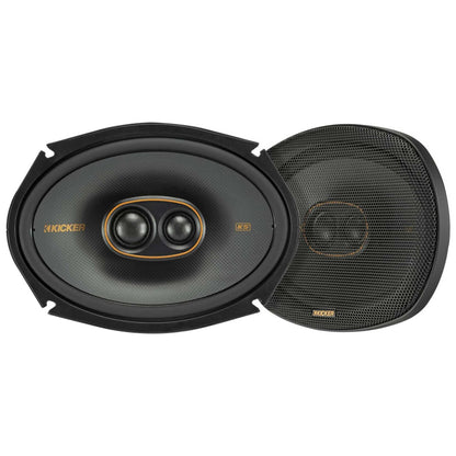 Kicker 51KSC69304 Coaxial Speaker System, 3-Way Design, Pair, 6" x 9", Pair