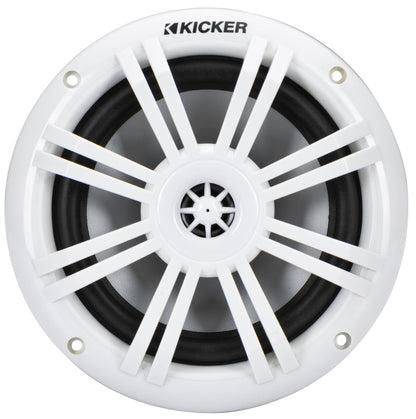 Kicker 51KM604WL KM 6.5" 4Ω LED Marine Coaxial Speakers - Pair