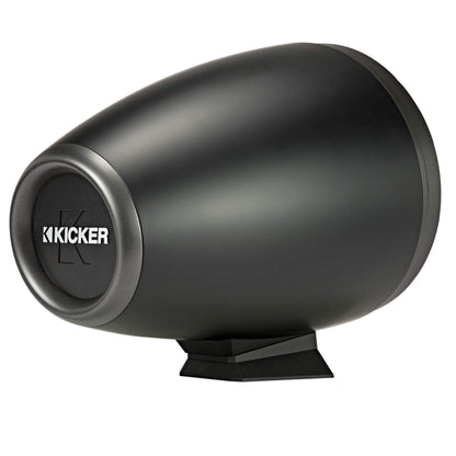 Kicker KMFC8 8" Flat Mount Loaded Marine Wake Towers, Black