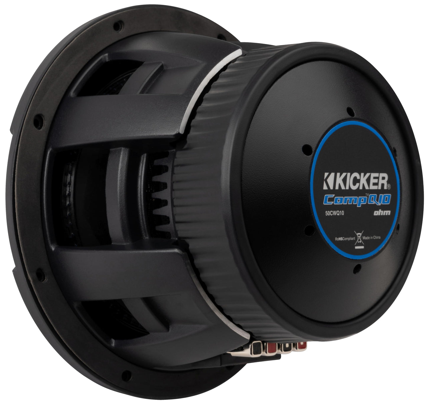 Kicker 51CWQ102 CompQ Q-Class 10" Subwoofer, Dual 2-Ohm