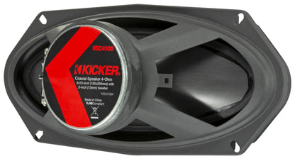 Kicker 51KSC41004 Coaxial Speaker System, 2-Way Design, Pair, 4" x 10"