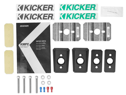 Kicker KMFC65W 6.5" Flat Mount Loaded Marine Wake Towers, White