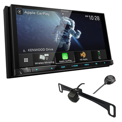Kenwood eXcelon DDX9907XR 6.8" DVD Car Stereo- Wireless Apple CarPlay, Android Auto + CMOS-320LP Backup Camera