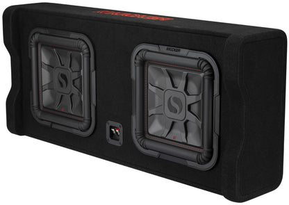 Kicker L7T 49DL7TDF122 Dual 12" Down-Firing Loaded Enclosure, 1200W RMS, 2Ω