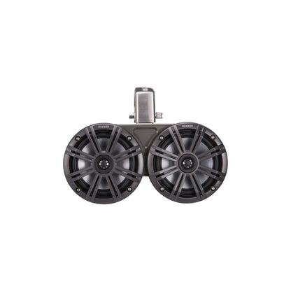 Kicker 45KMTDC65 Marine Tower Speakers with Swivel Clamps & 45KM654L (Black)