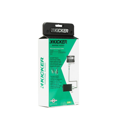 Kicker 47KMI3 Marine Series 2-Channel RCA Interconnect, 3.0 m